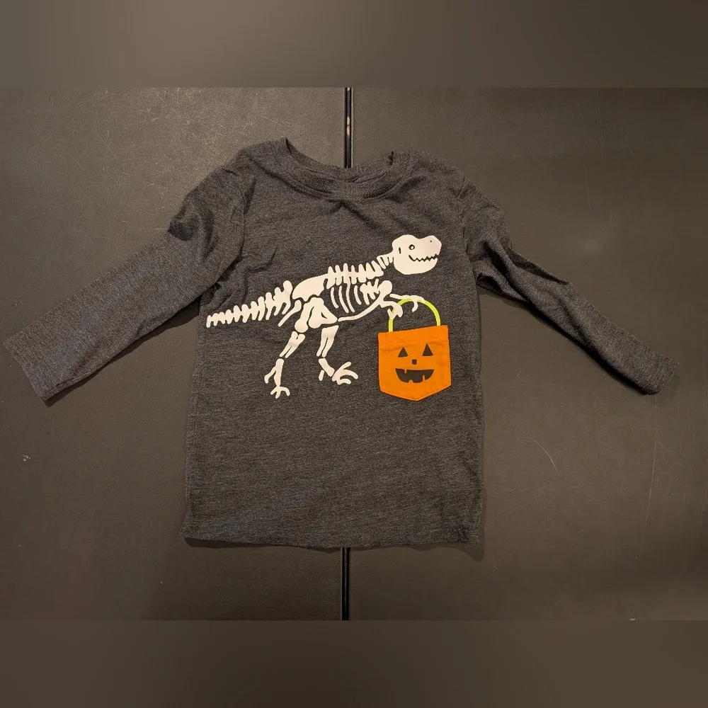Cat & Jack Toddler Boy Halloween Dino Shirt & Pant Set in Size 4T